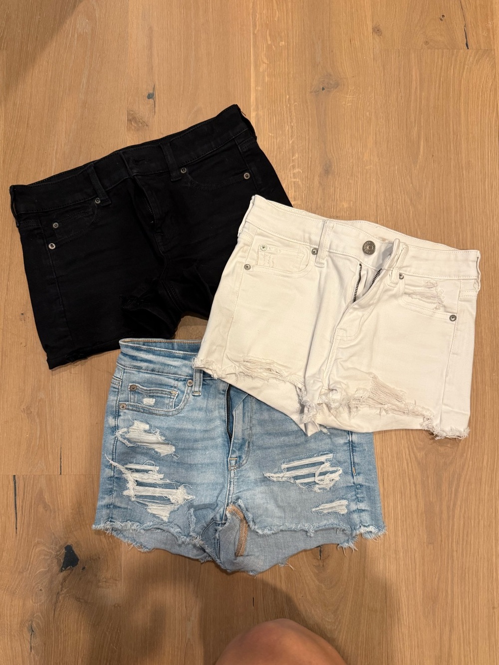 American Eagle Pack of 3 Women's Distressed Denim Shorts